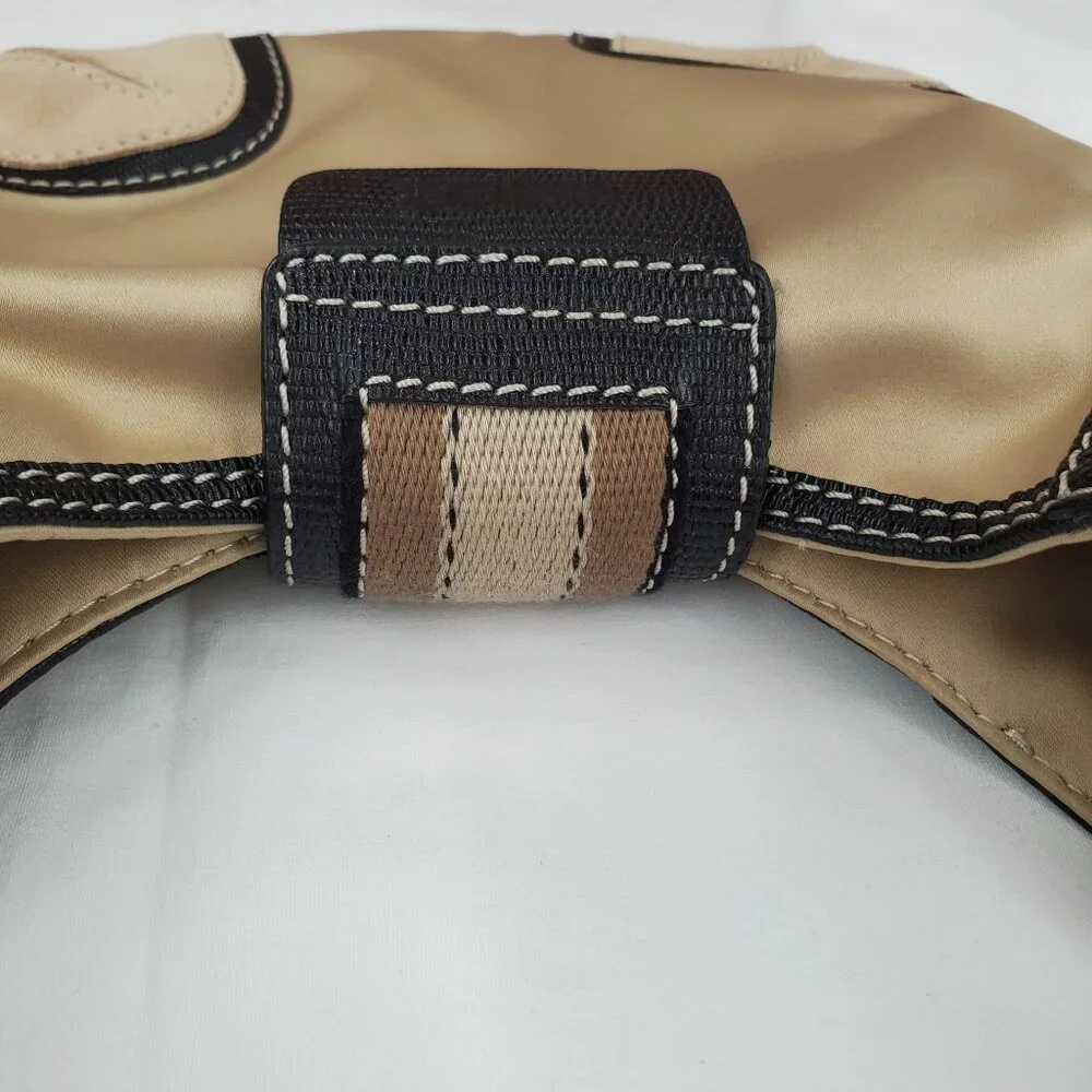 MICHAEL Michael Kors Women's Sport Luxe Small Hobo Satin Bag Sand New With Tags